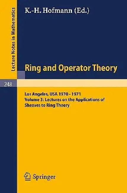 Tulane University Ring and Operator Theory Year, 1970-1971 (English, Karl H. Hofmann)