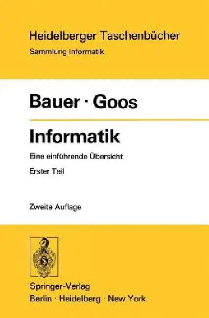Informatik (English, F. L. Bauer | G. Goos)