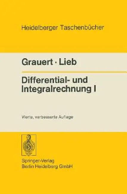 Differential- Und Integralrechnung I (English, Hans Grauert | Ingo Lieb)
