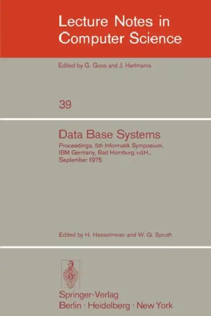 Data Base Systems (English, M. Hasselmeier | W. G. Spruth)