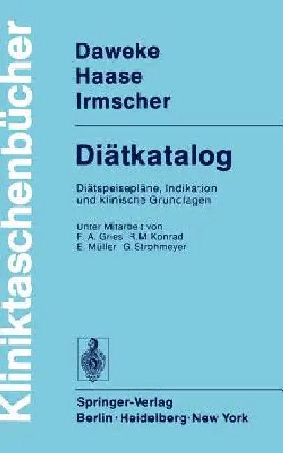 Diätkatalog (English, F. a. Gries | H. Daweke | R. M. Konrad)