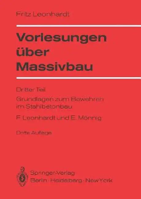 Vorlesungen Über Massivbau (English, Fritz Leonhardt | Eduard Mönnig)