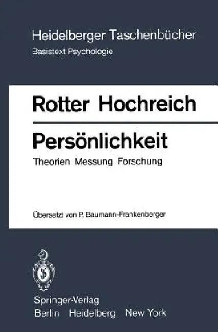 Persönlichkeit (English, Julian B. Rotter | Petra Baumann-Frankenberger | D. J. Hochreich)