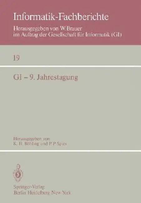 GI -- 9. Jahrestagung (English, K. H. Böhling | P. P. Spies)