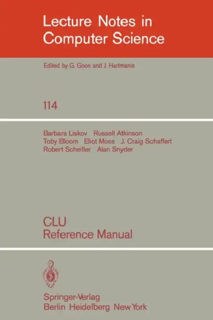 Clu: Reference Manual (English, B. Liskov | R. Atkinson | T. Bloom)