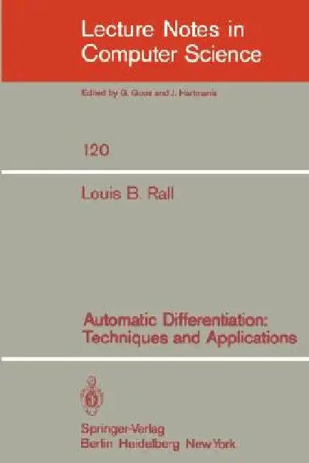 Automatic Differentiation (English, L. B. Rall)