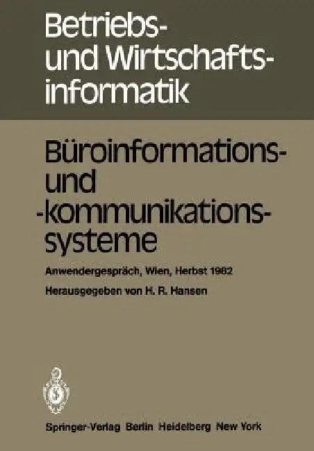 Büroinformations- Und -Kommunikationssysteme (English, H. R. Hansen)