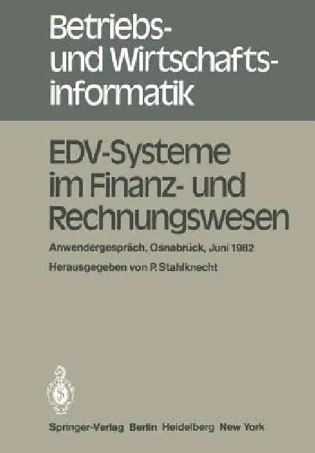 Edv-Systeme Im Finanz- Und Rechnungswesen (English, P. Stahlknecht)