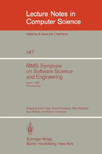 Rims Symposium on Software Science and Engineering (English, E. Goto | K. Furukawa | R. Nakajima)