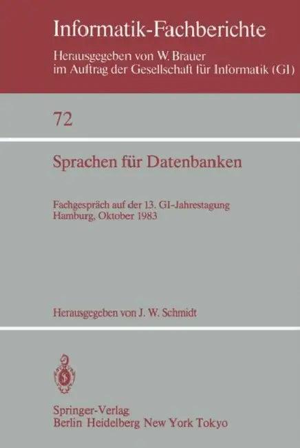 Sprachen Für Datenbanken (English, J. W. Schmidt)