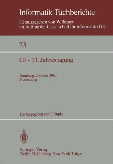 GI -- 13. Jahrestagung (English, I. Kupka)