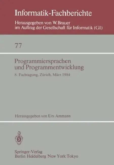Programmiersprachen Und Programmentwicklung (English, U. Ammann)