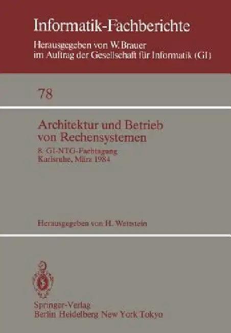 Architektur Und Betrieb Von Rechensystemen (English, H. Wettstein)