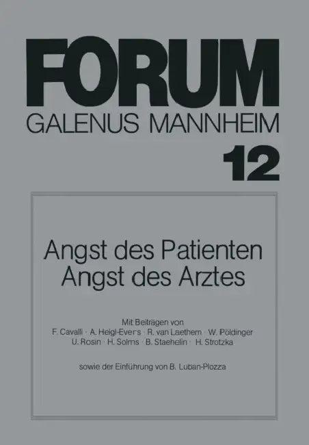 Angst Des Patienten Angst Des Arztes (English, B. Luban-Plozza | B. Luban-Plozza)