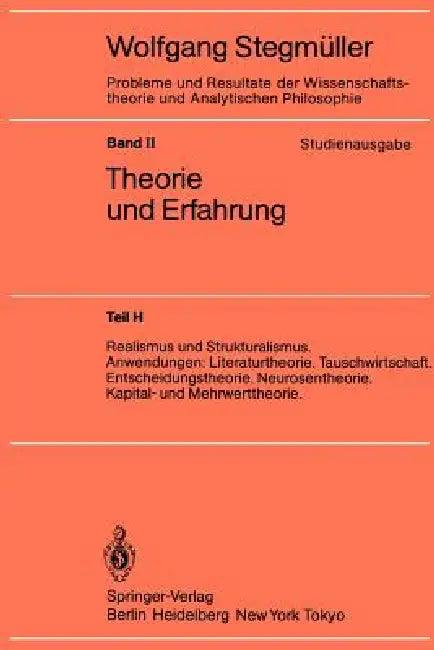 Realismus Und Strukturalismus. Anwendungen (English, Wolfgang Stegmüller)