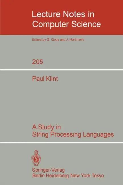 A Study in String Processing Languages (English, Paul Klint)