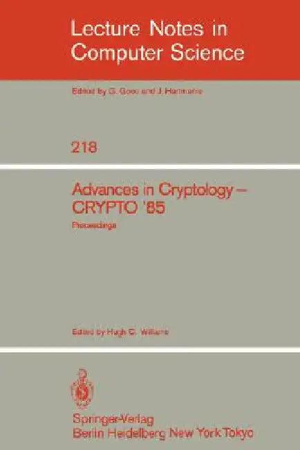 Advances in Cryptology (English, Hugh C. Williams)