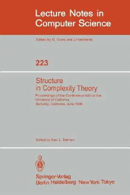 Structure in Complexity Theory (English, Alan L. Selman)