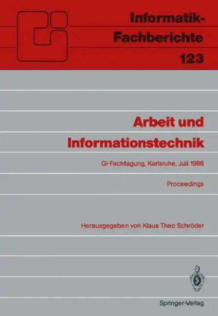 Arbeit Und Informationstechnik (English, Klaus T. Schröder)