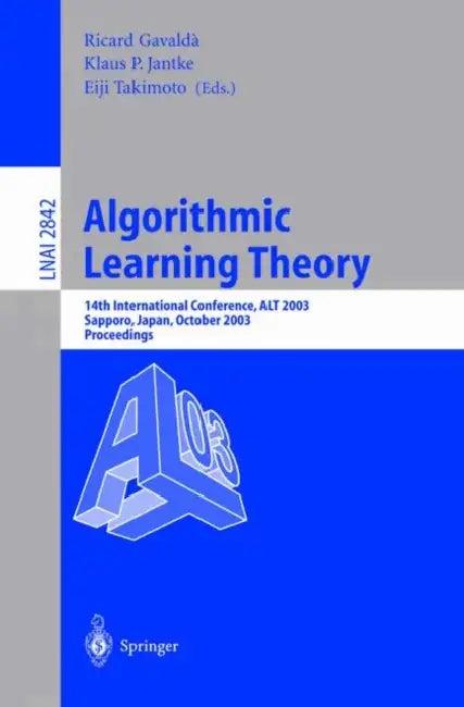 Algorithmic Learning Theory (English, Ricard Gavalda | Klaus P. Jantke | Eiji Takimoto)