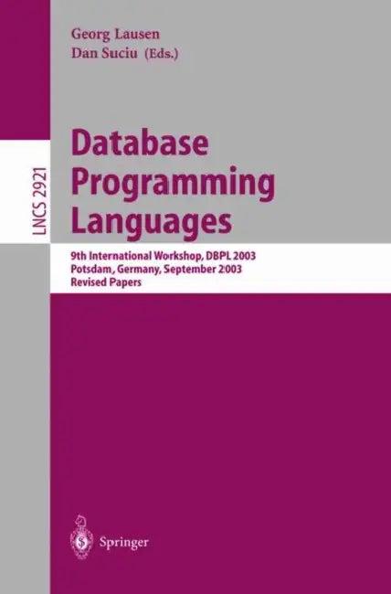 Database Programming Languages (English, Georg Lausen | Dan Suciu)
