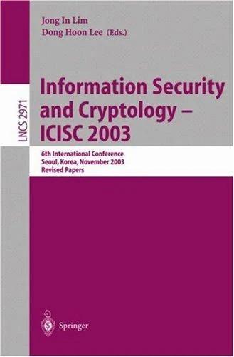 Information Security and Cryptology - Icisc 2003 (English, Jong In Lim | Dong Hoon Lee)