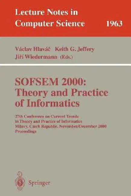 Sofsem 2000 (English, Vaclav Hlavac | Keith G. Jeffery | Jiri Wiedermann)