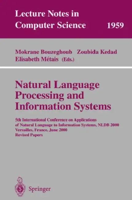 Natural Language Processing and Information Systems (English, Mokrane Bouzeghoub | Zoubida Kedad | Elisabeth Metais)