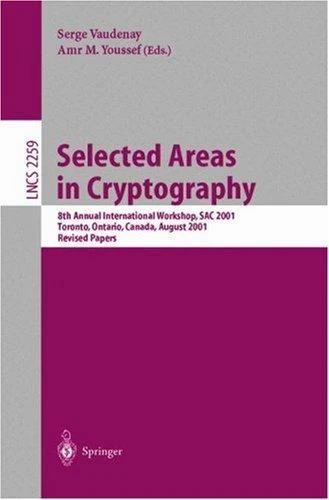 Selected Areas in Cryptography (English, Serge Vaudenay | Amr M. Youssef)
