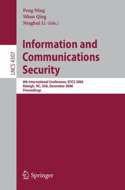 Information and Communications Security (English, Peng Ning | Ninghui Li)