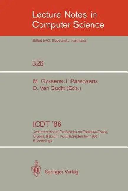 Icdt '88 (English, Marc Gyssens | Jan Paredaens | Dirk Van Gucht)