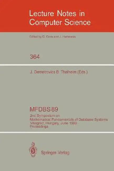 Mfdbs 89 (English, Janos Demetrovics | Bernhard Thalheim)