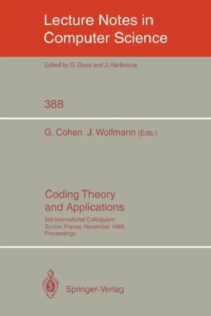 Coding Theory and Applications (English, Gerard Cohen | Jacques Wolfmann)