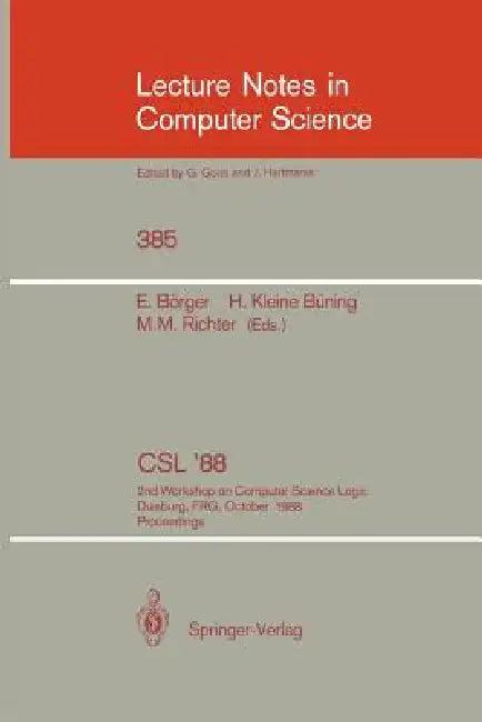 Csl'88 (English, Egon Börger | Hans Kleine Büning | Michael M. Richter)
