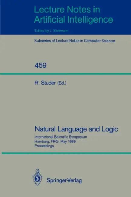 Natural Language and Logic (English, Rudi Studer)