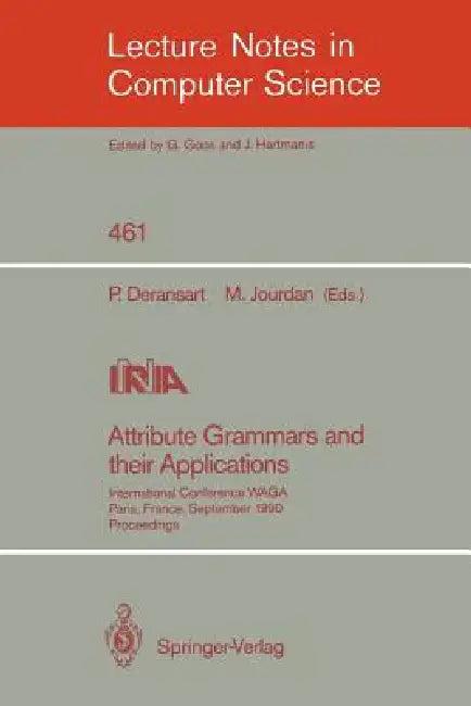 Attribute Grammars and Their Applications (English, Pierre Deransart | Martin Jourdan)