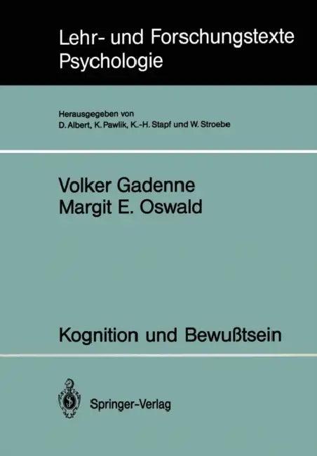 Kognition Und Bewußtsein (English, Volker Gadenne | Margit E. Oswald)