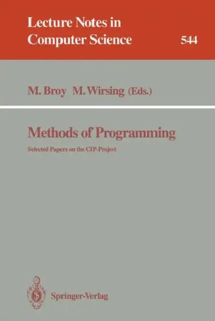 Methods of Programming (English, Manfred Broy | Martin Wirsing)