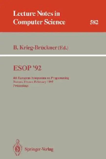 ESOP '92 (English, Bernd Krieg-Brückner)