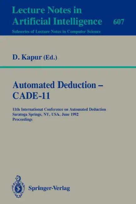 Automated Deduction - Cade-11 (English, Deepak Kapur)
