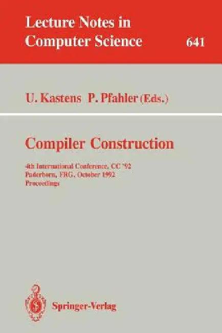 Compiler Construction (English, Uwe Kastens | Peter Pfahler)