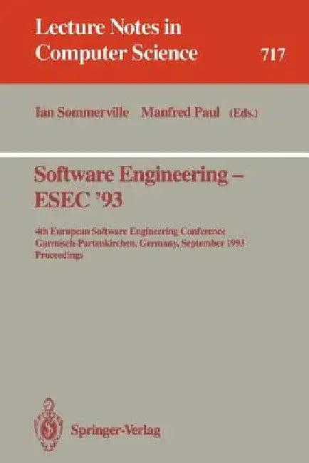 Software Engineering - Esec '93 (English, Ian Sommerville | Manfred Paul)