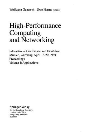 High-Performance Computing and Networking (English, Wolfgang Gentzsch | Uwe Harms)