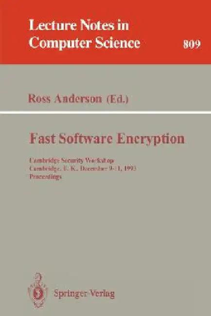 Fast Software Encryption (English, Ross Anderson)