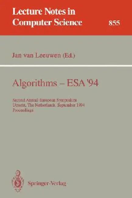 Algorithms - ESA '94 (English, Jan Van Leeuwen)
