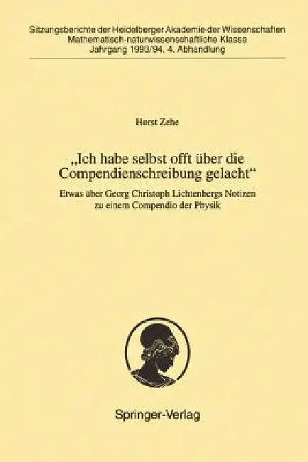 "Ich Habe Selbst Offt Über Die Compendienschreibung Gelacht" (English, Horst Zehe)