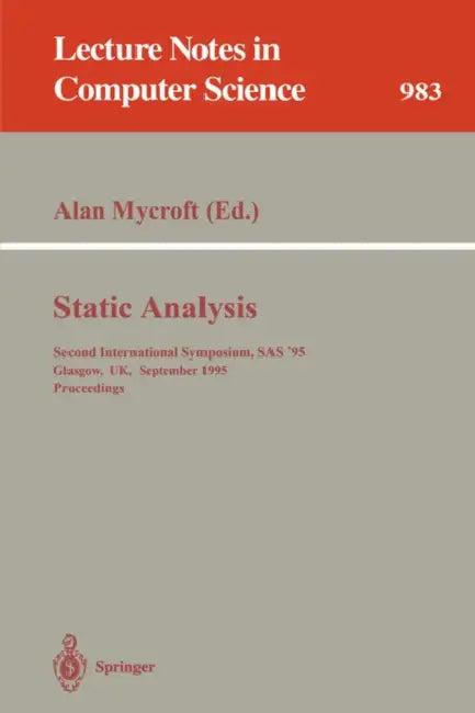 Static Analysis (English, Alan Mycroft)