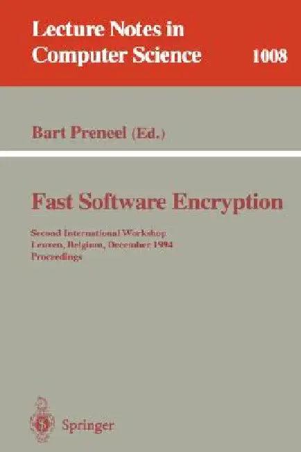 Fast Software Encryption (English, Bart Preneel)