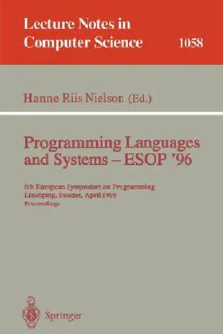 Programming Languages and Systems - ESOP '96 (English, Hanne R. Nielson)