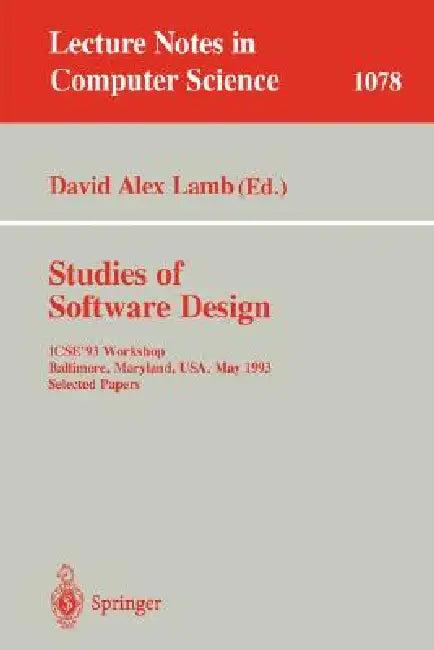 Studies of Software Design (English, David Alex Lamb)
